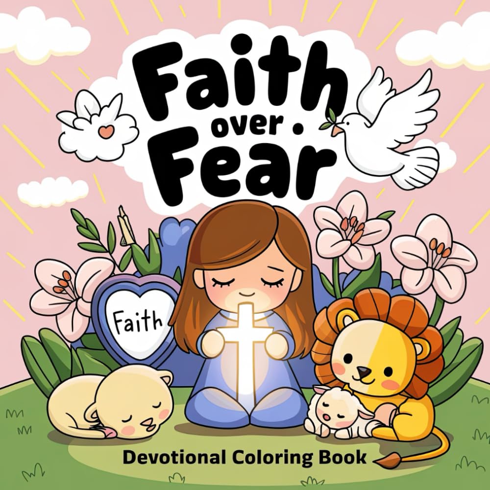 Faith Over Fear Devotional Coloring Book: Uplifting Bible Verses and Inspirational Designs for Teen Girls