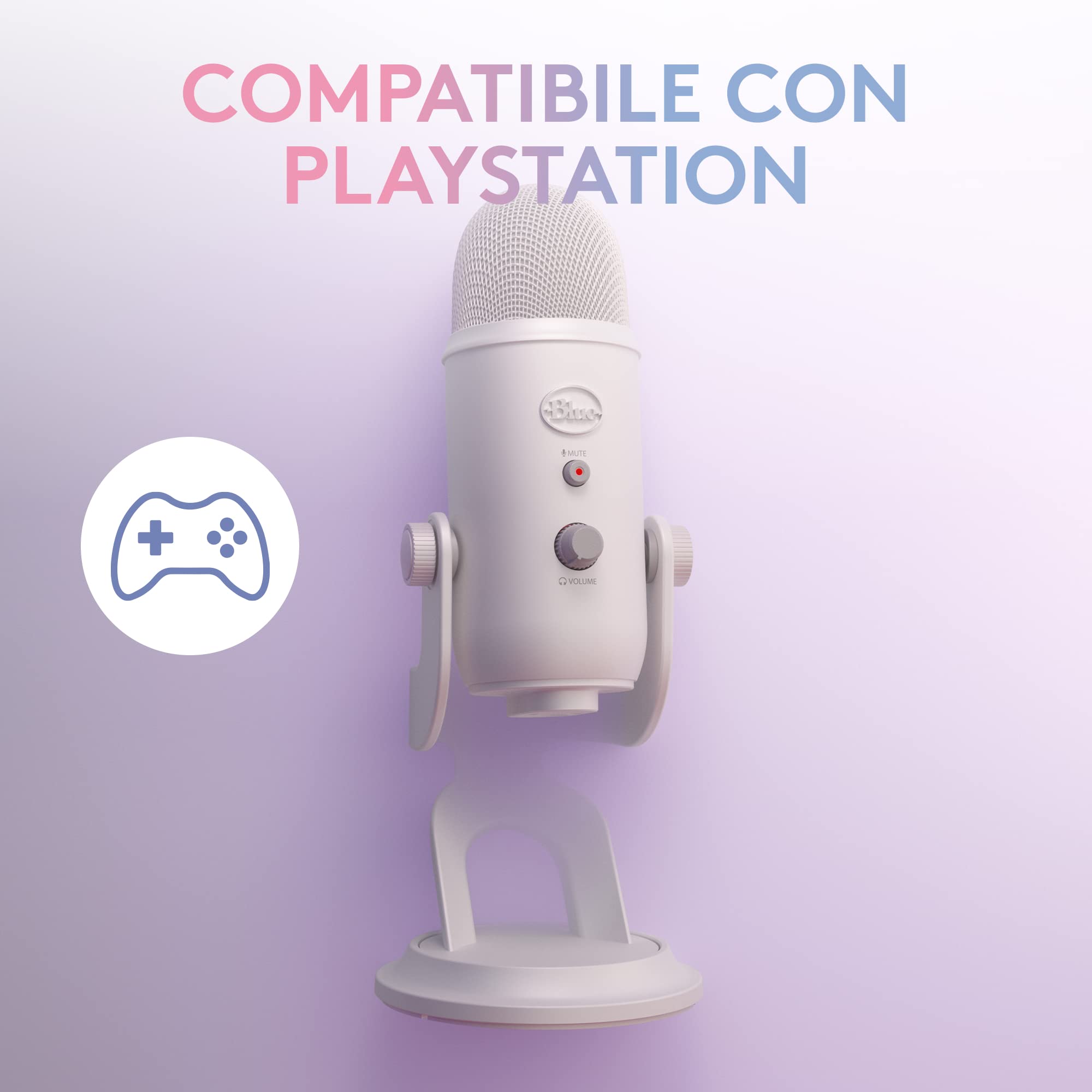 Logitech G Blue Yeti USB Gaming Mikrofon Streaming Premiumqualität Blue VO!CE Software PC Podcast Studio Sonderedition Weiß
