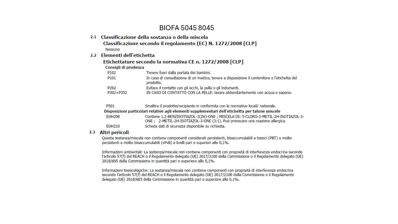 BIOFA 5045 SATINATO INCOLORE 2,5 l- Olio a base acqua per mobili e parquet