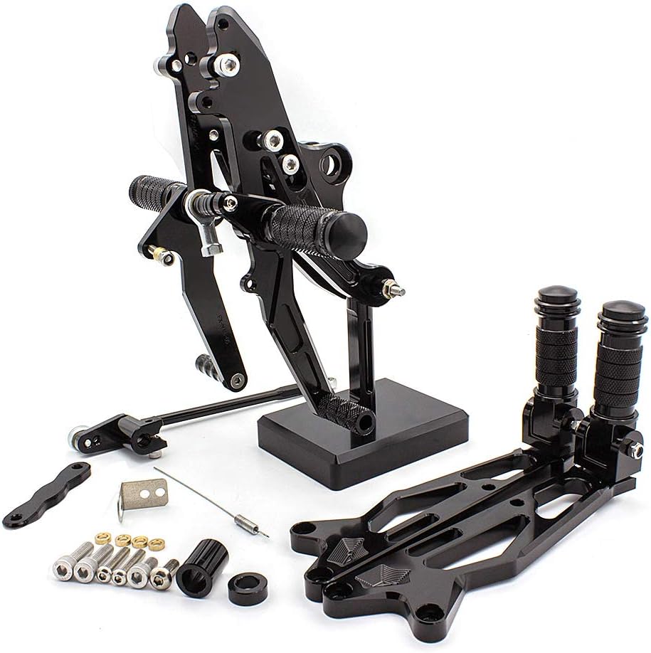 FXCNC CNC Billet Motorcycle Adjustable Rearsets Foot Pegs Rear Set Compatible with Grom MSX125 2017 2018 2019 2020 2021