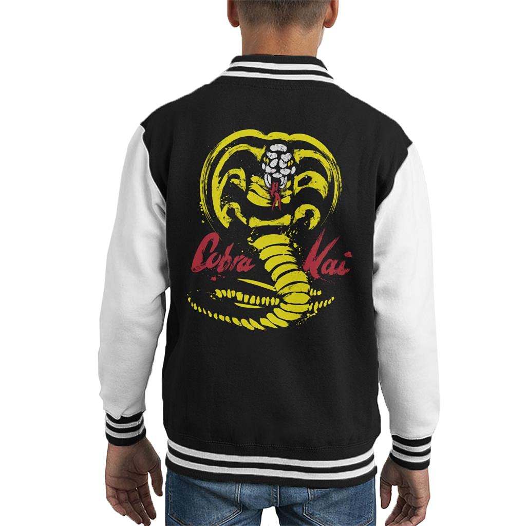 Cloud City 7 I Am A Cobra Kai Kid's Varsity Jacket Black/White