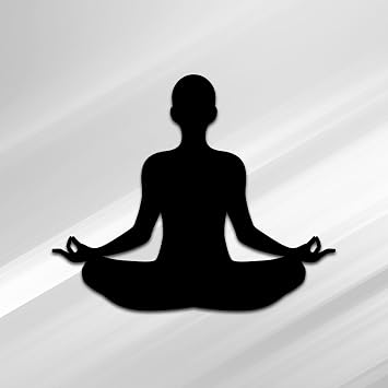 Yoga Pose Nameste Black Vinyl Decal Sticker | Premium Quality | 5.5-Inches | D020-B