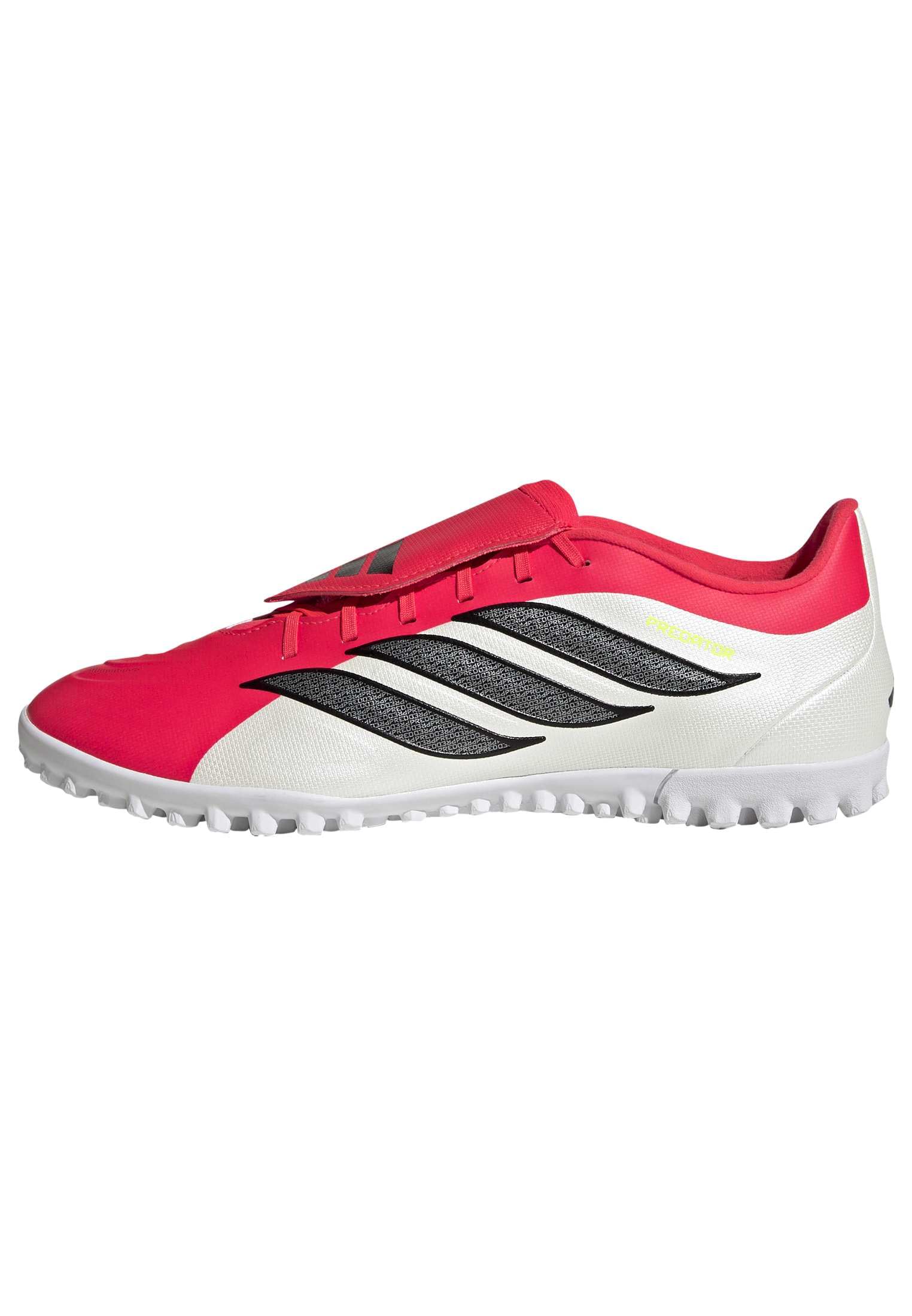 adidas Unisex Predator Club Fold-Over Tongue Turf Football Shoes, Lucid red/core Black/FTWR White, 11.5 UK