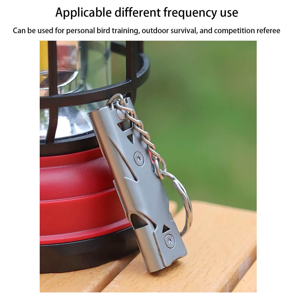 Fischietto Da Sopravvivenza In Acciaio Inox - 150 DB, Con Portachiavi, Per Emergenze E Attività Outdoor - Foto 8