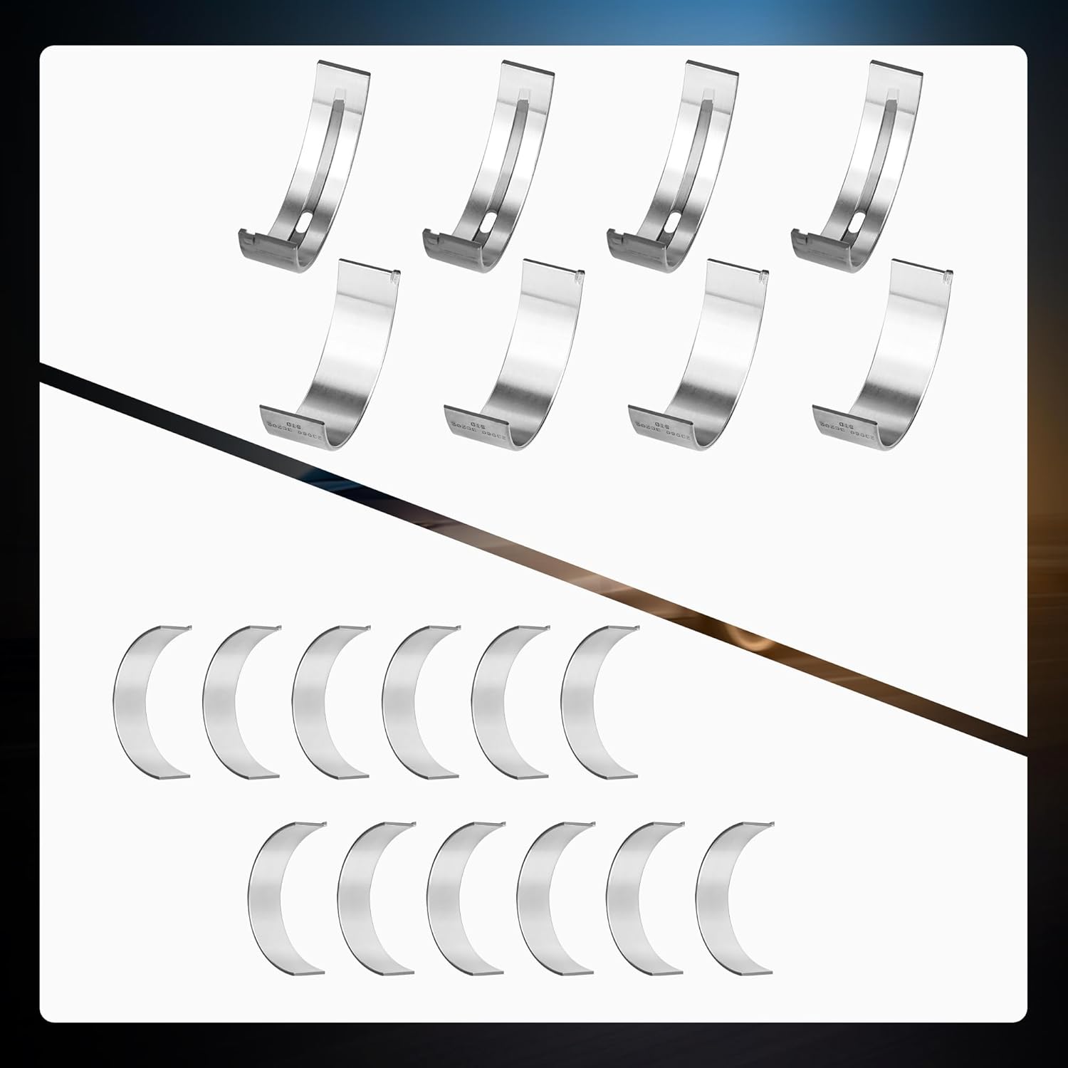 21020-3C300 STD Connecting Rod & Crankshaft Main Bearing Set, Fit for Hyundai Sonata Azera Genesis Entourage, for Kia Sorento Sedona Turbo 2006-2016 3.3L 3.5L 3.8L V6, Replace 23060-3C201, 23060-3C202