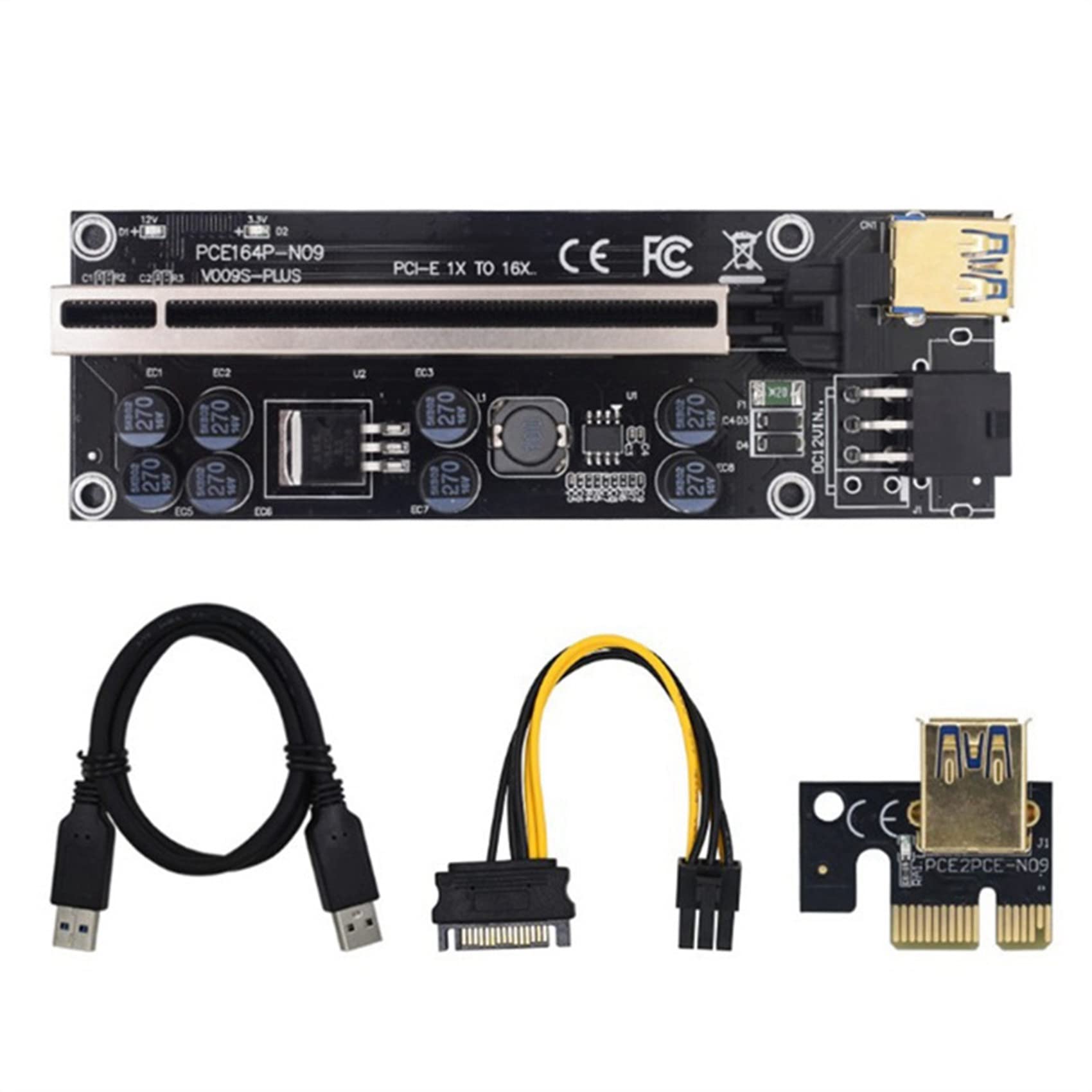 VER009S Plus PCI-E PCI Express 1X~16X 6個 Amazon.com: Nuhikap 3 unids 009S Plus tarjeta vertical