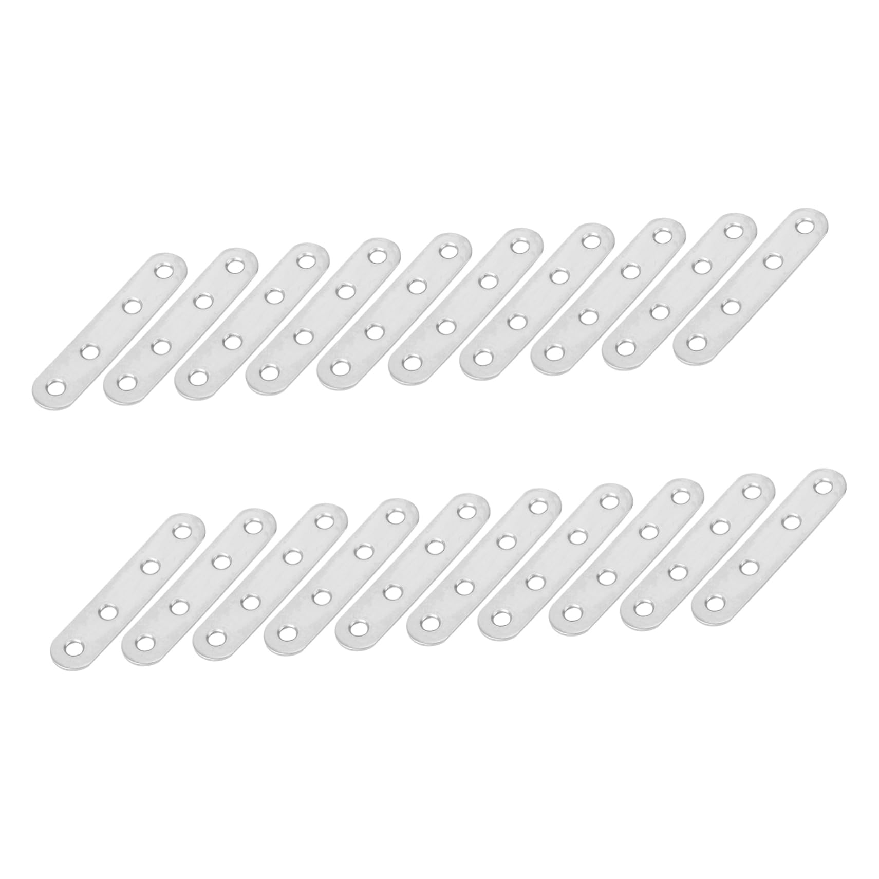 20pcs Stainless Steel Angle Iron Connector Bracket Handrail Bracket Heavy Duty Corner Bracket Heavy Duty Flat Bracket Steel Flat Steel Bracket Steel Brace Metal Bracket Silver BELLIFFY