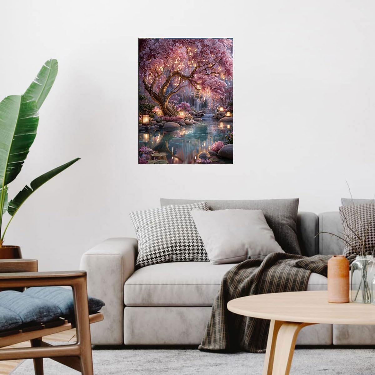 Tree of Life Stamped Cross Stitch Kits - Landscape Needlepoint Counted Cross Stitch Kits for Beginners Adults Patterns Dimensions Needlecrafts Embroidery Kits Arts and Crafts