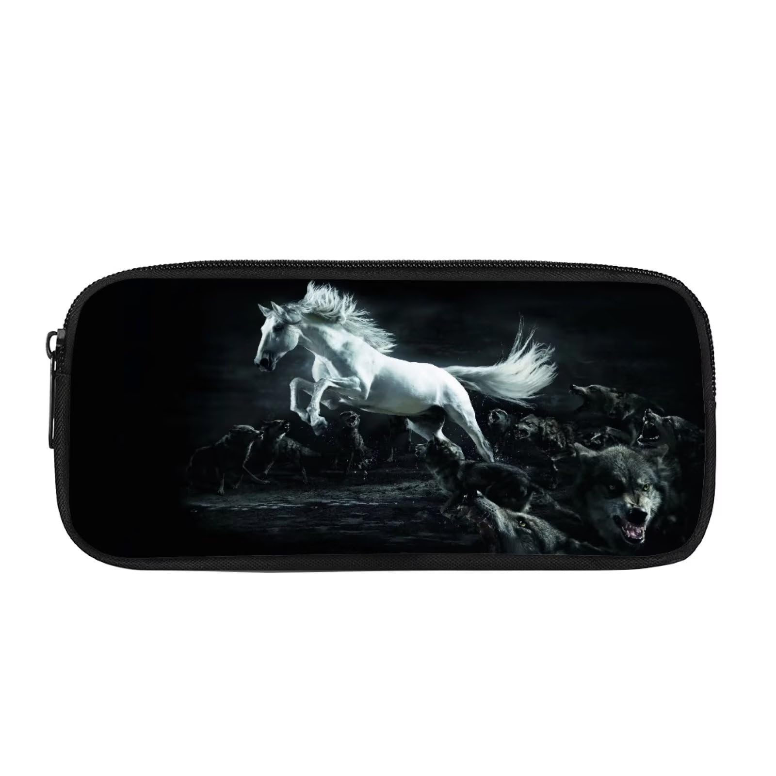 Belidome Horse Wolf Pen Pouch Bag Big Capacity Pencil Case for Kids โ image 1