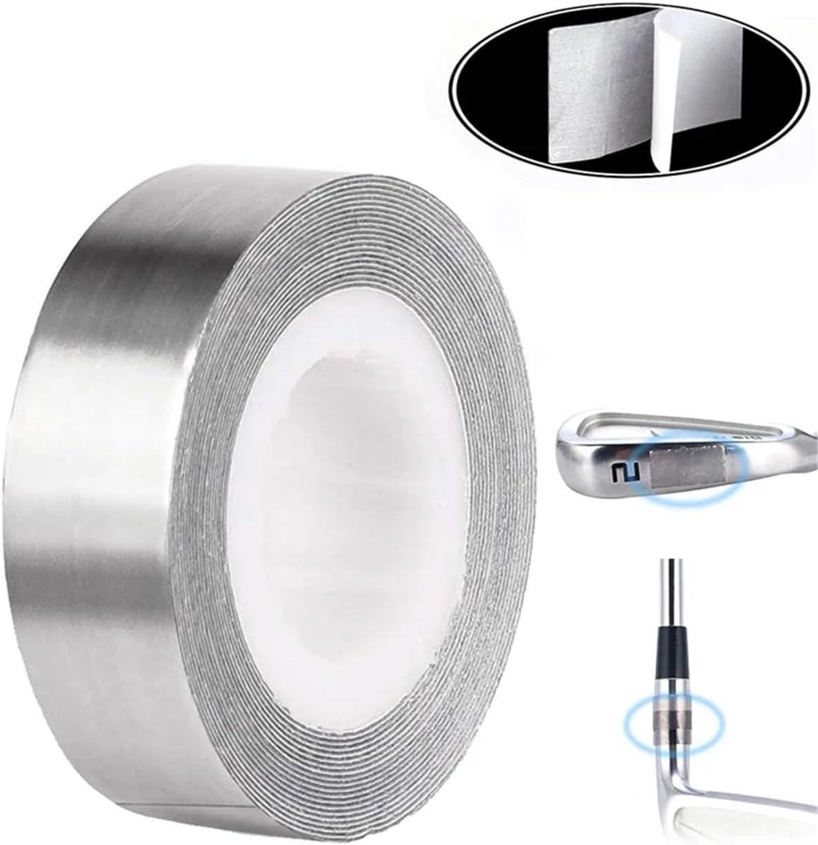 Stable 8 Rolls Lead Weights Golf Tape Self-Adhesion for Wood Iron Putter Wedge Clubs Head Tennis