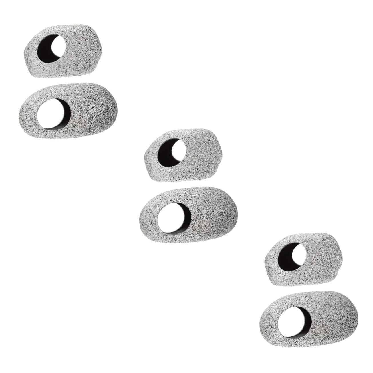 BESPORTBLE 3 Juegos Olla De Barro del Tanque De Peces Escondites De Cuevas De Peceras Coral Decoraciones De Peceras Roca del Acuario Escondites De Peceras Arcilla Morada 2 Piezas * 3