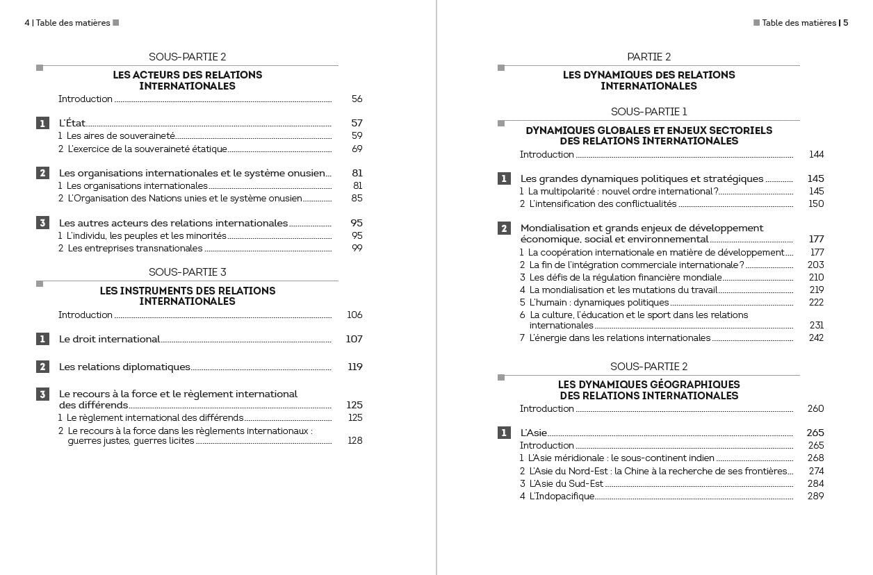 Questions internationales: INSP, INET, IEP, ONU