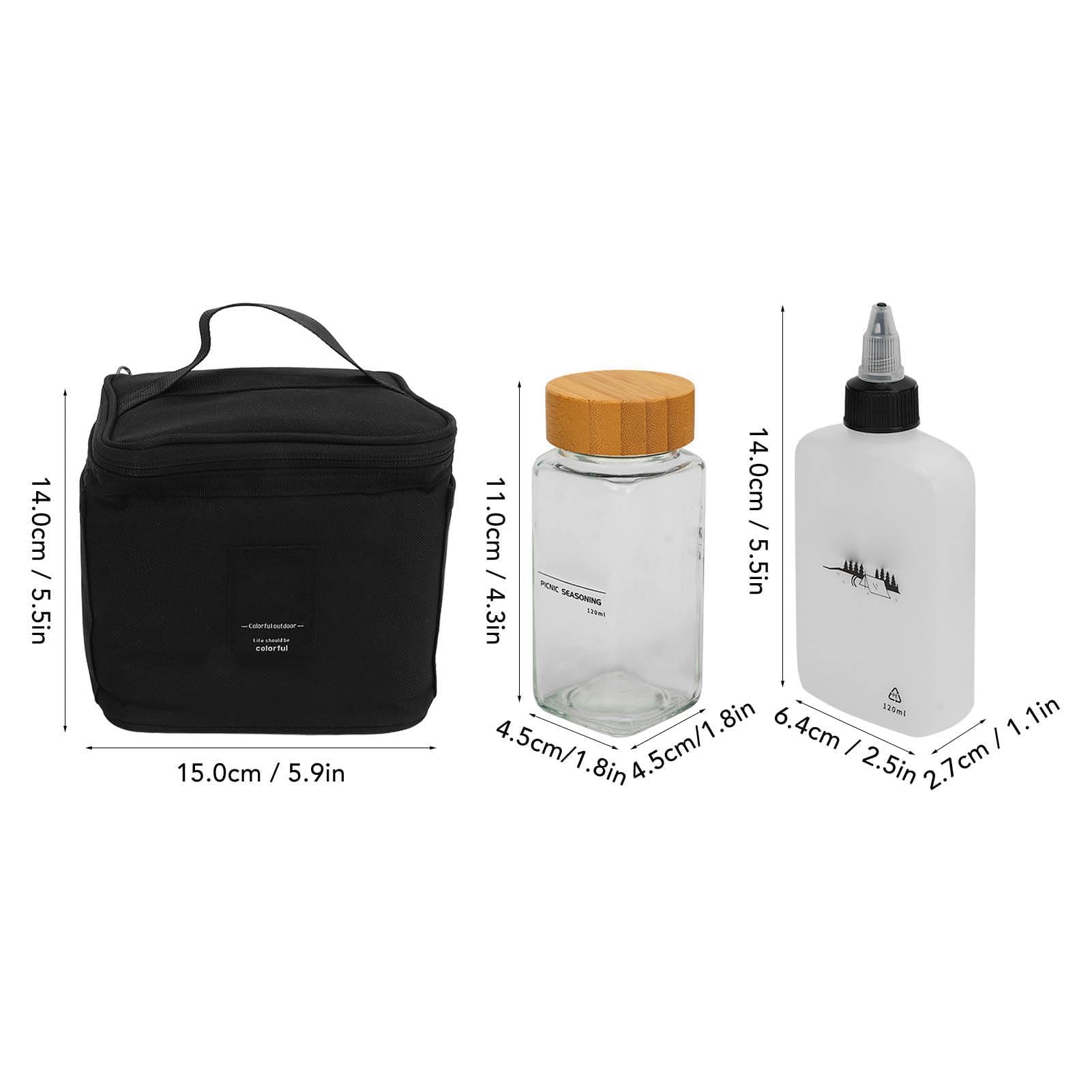 Camping Spice Kit, Contenedores De Especias para Acampar De Tela Oxford, Paquete Separado Bolsa De Especias De Viaje Portátil, Set De Contenedores De Condimentos