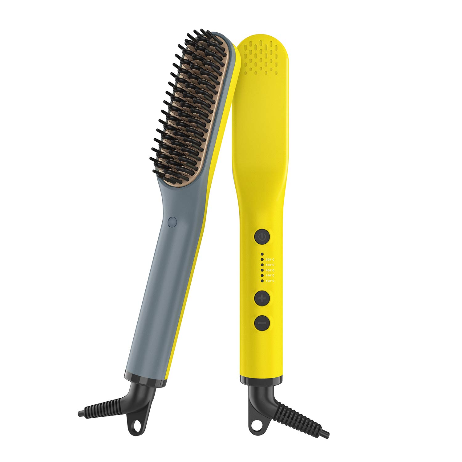 Lisseur Barbe Homme,2 en 1 Lisseur de Barbe et Cheveux Brosse Lissante Cheveux Multifonctionnel Rapide Peigne Barbe Chauffant Lisseur Cheveux