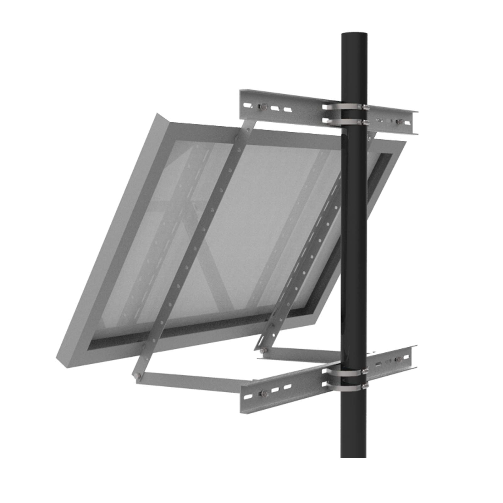 enjoy solar Supporto a palo regolabile in alluminio 30°-60° per pannello solare singolo larghezza 100-680 mm