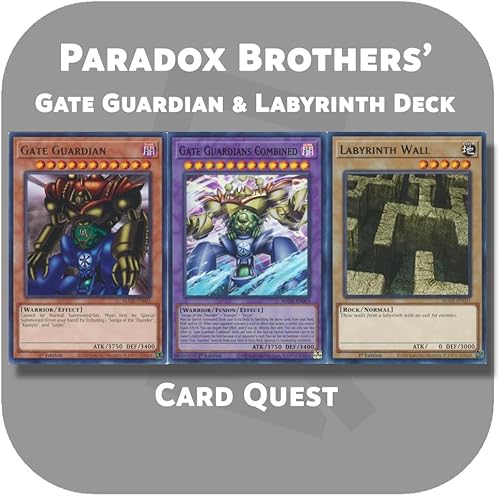Cubierta completa personalizada para Yu-Gi-Oh! - Baraja Paradox Brothers' Gate Guardian & Labyrinth Fusion