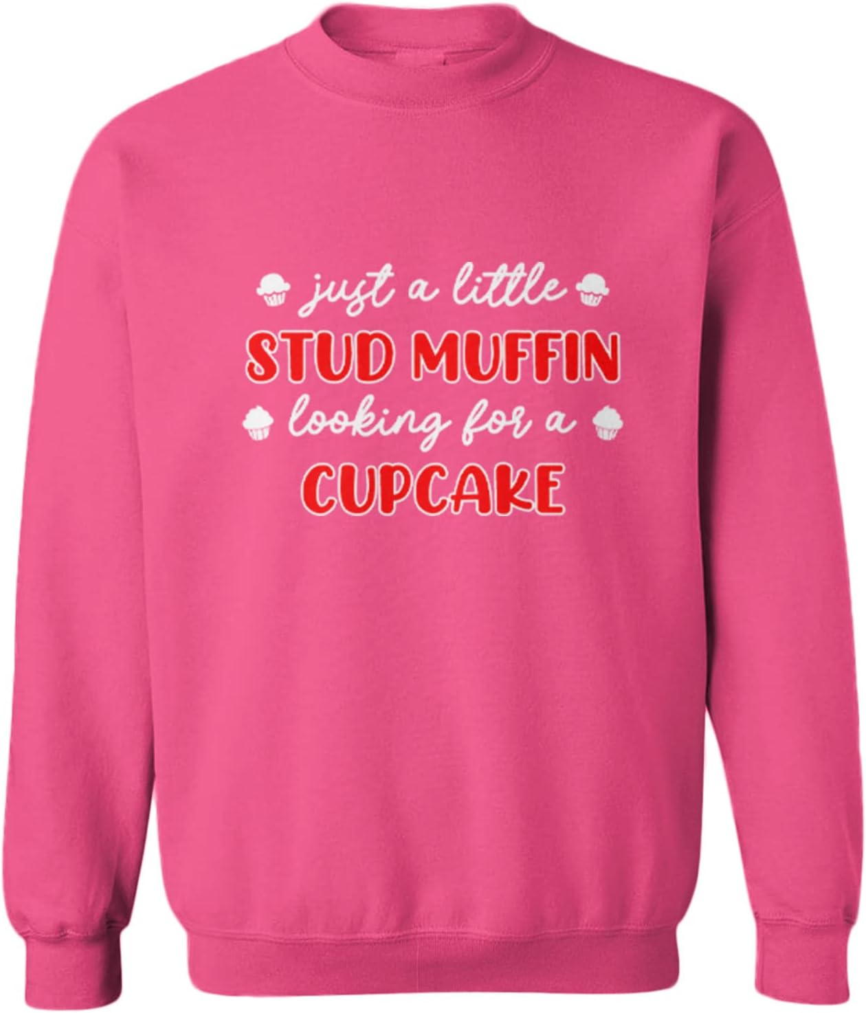 Haase Unlimited A Stud Muffin Looking for A Cupcake Toddler Fleece Crewneck Sweater