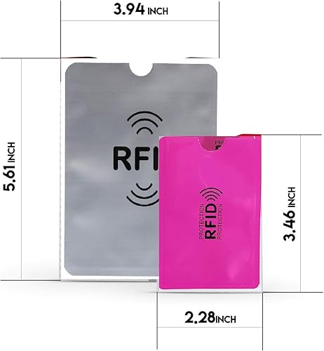 Miniatura 6 de Funda para tarjeta de crédito, 14 unidades, fundas RFID para tarjetas de crédito para protección contra robo de identidad (juego de 12 fundas