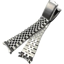 Stainless Steel Watch Strap 18mm 19mm 20mm 21mm Metal Replacement Bracelet Jubilee Link Wristband Band for Seiko