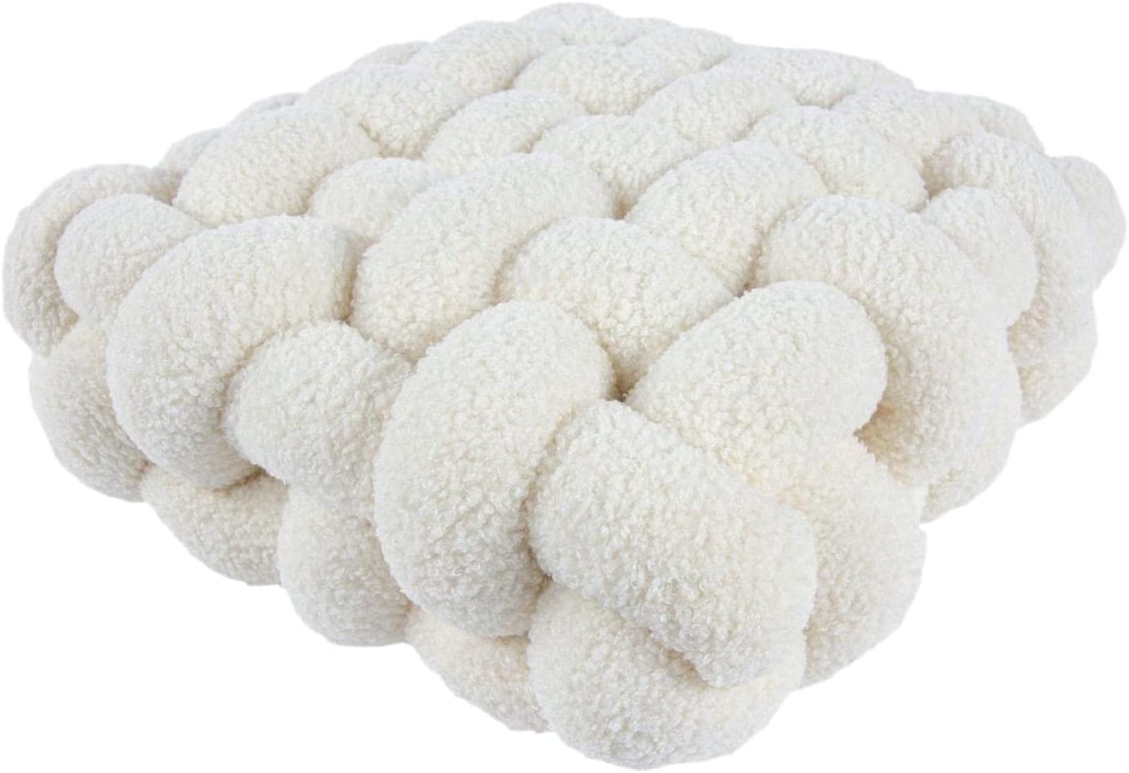 Cuscino decorativo per sedia intrecciato a mano, versatile, in peluche, per divano, ristorante e soggiorno, design creativo per la casa, design semplice, confortevole e accogliente