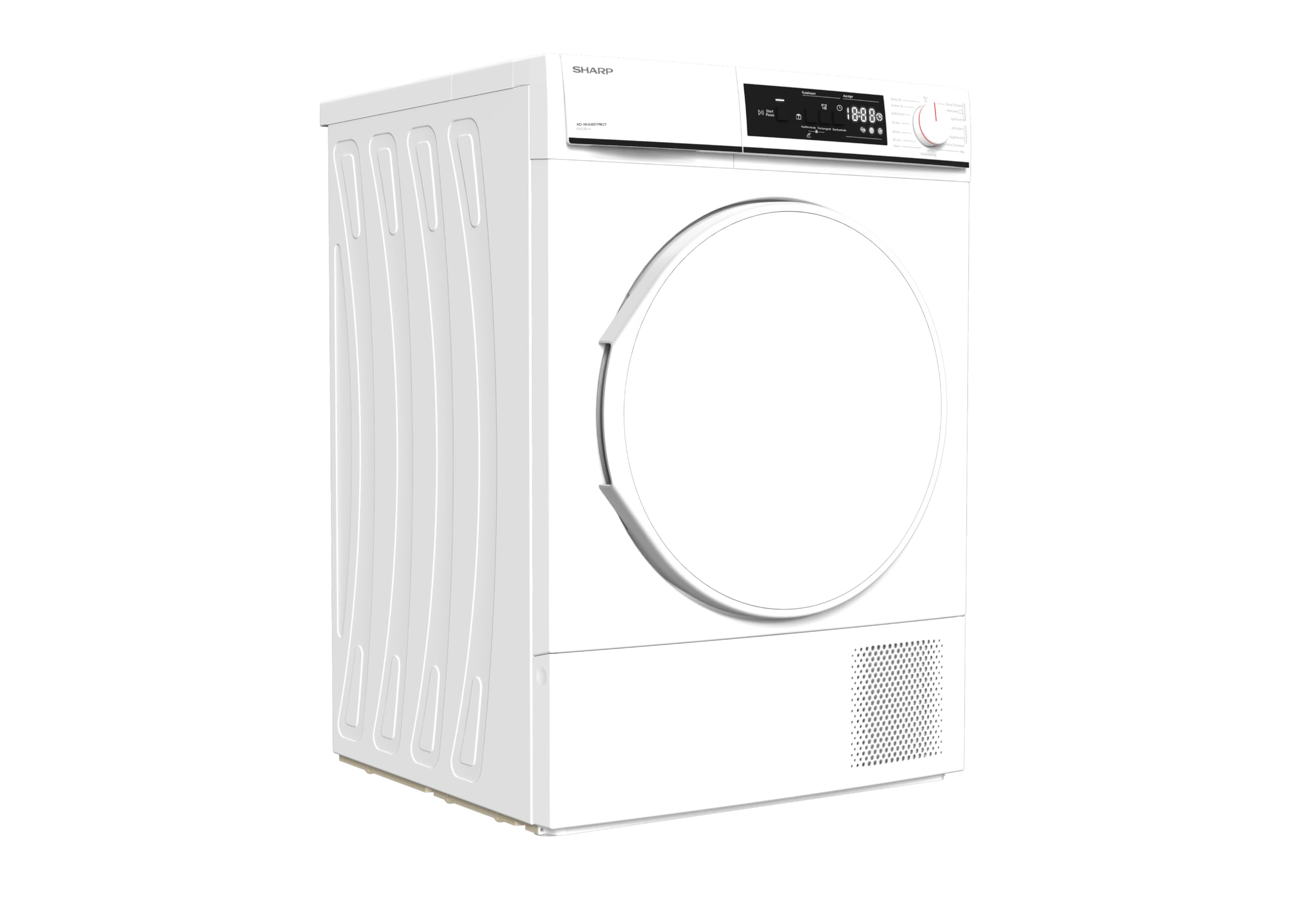 Sharp KD-NHA8S7PW21-DE Heat Pump Dryer Front Loader, 8 kg  