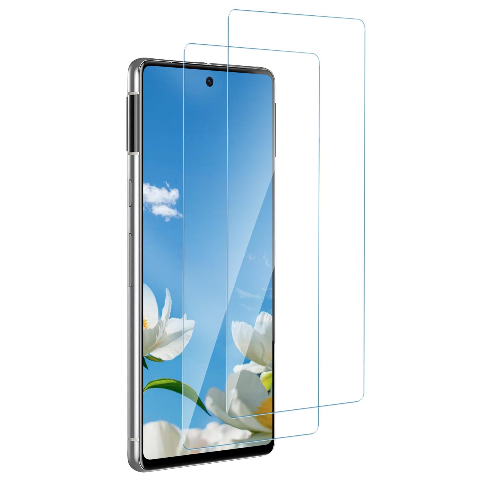 Carantee 2 Stück für Panzerglas für Google Pixel 7A Schutzfolie, HD-Klar 9H Härte Kratzfest Panzer Schutz Glas für Google 7A Folie, Fingerabdruck-ID Displayschutzfolie für Pixel 7A Schutzglas