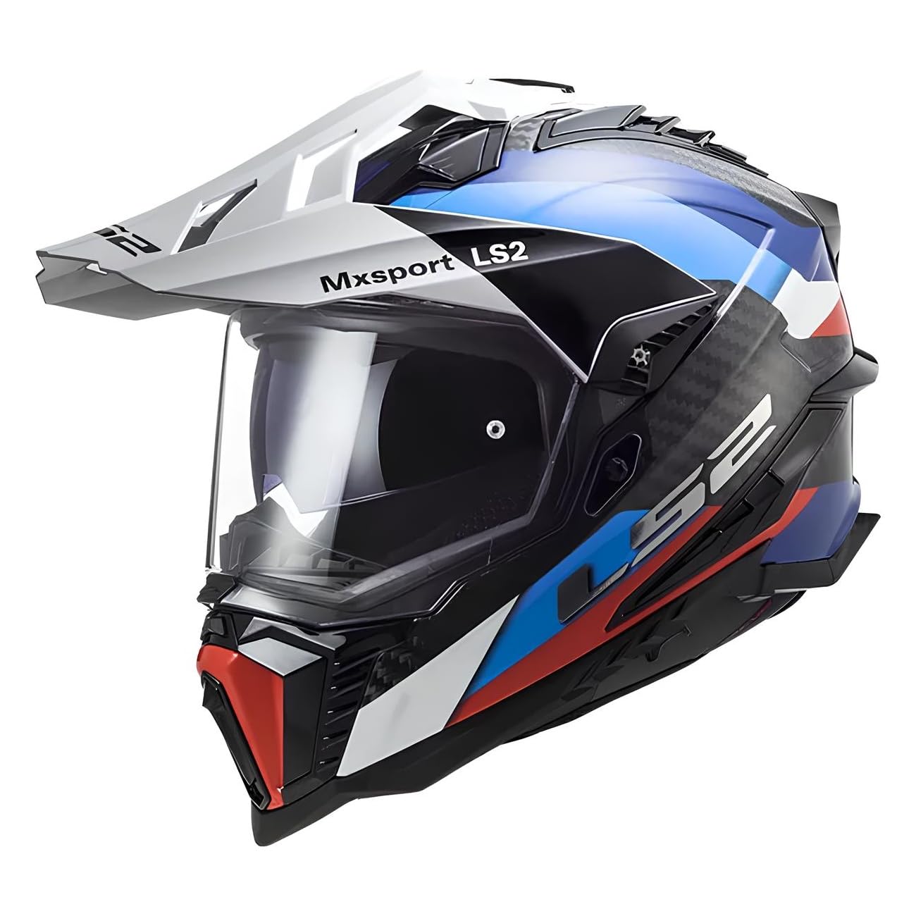 LS2, Casco Moto Cross EXPLORER CARBON FRONTIER Black Blue, M