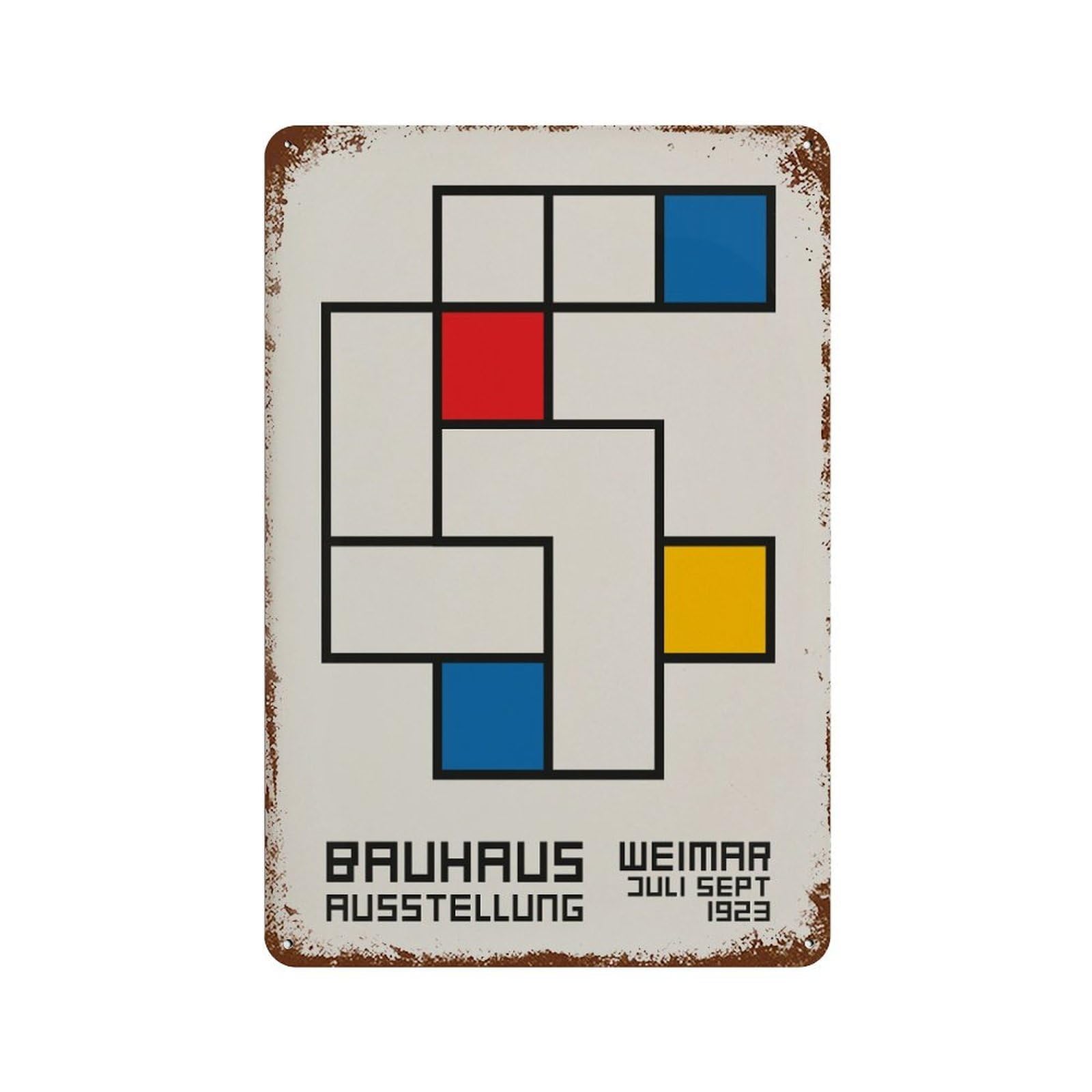 xiaoxiaoshen Bauhaus Modern Home Decoration, Decor Wall Decor Art Metal Tin Poster Modern Home Decor Art Home Bar Shop Decorations Vintage Sign 30x20cm