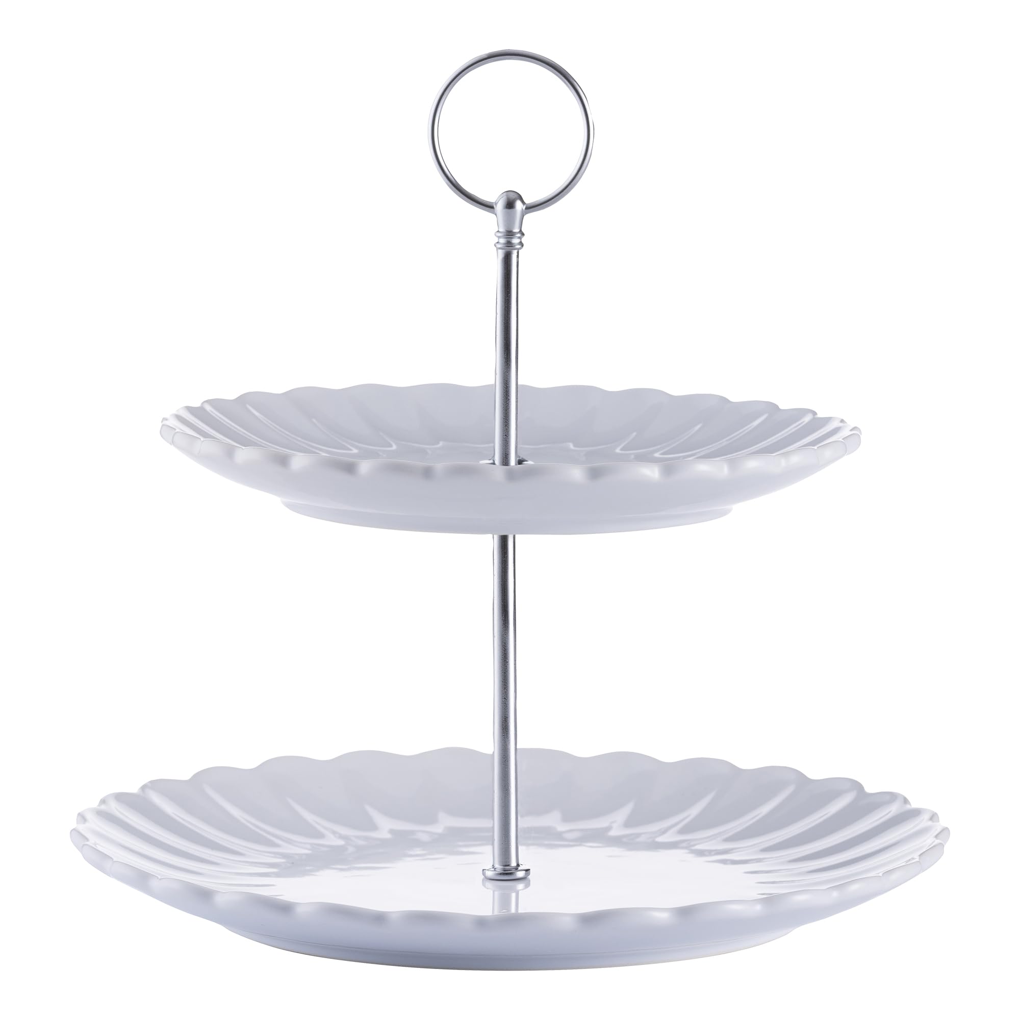 Price & Kensington Luxe Etagere 2-stöckig, Etagère für Kuchen, Weiß