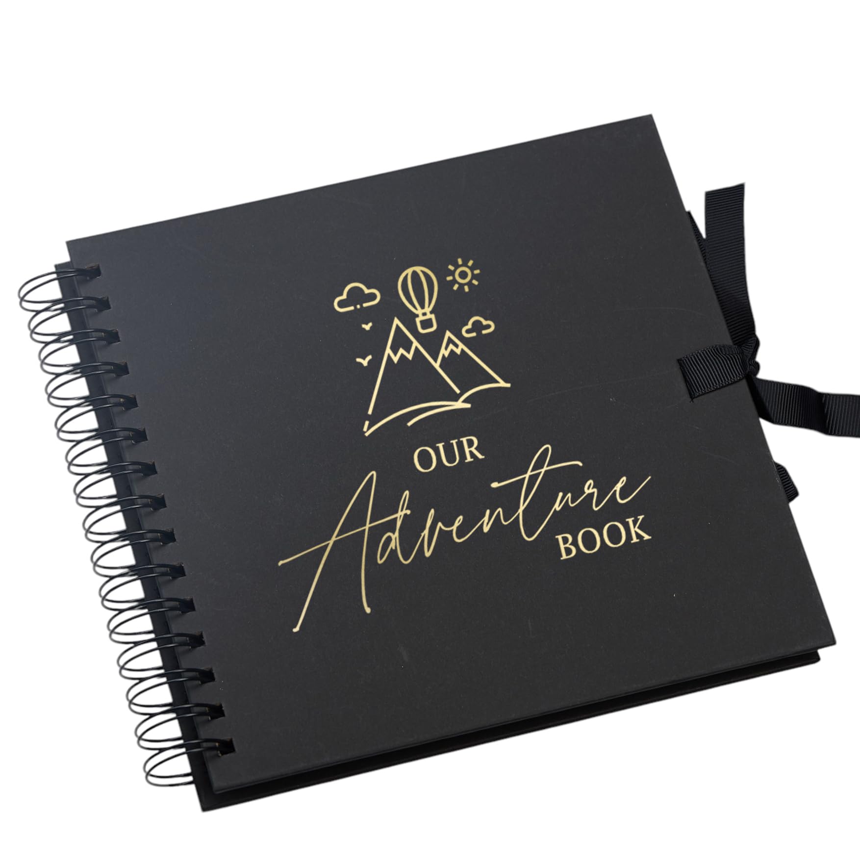 Ukgiftstoreonline Gold,Black Our Adventure Book Multiple Colours Scrapbook Photo Album Foil Print Script