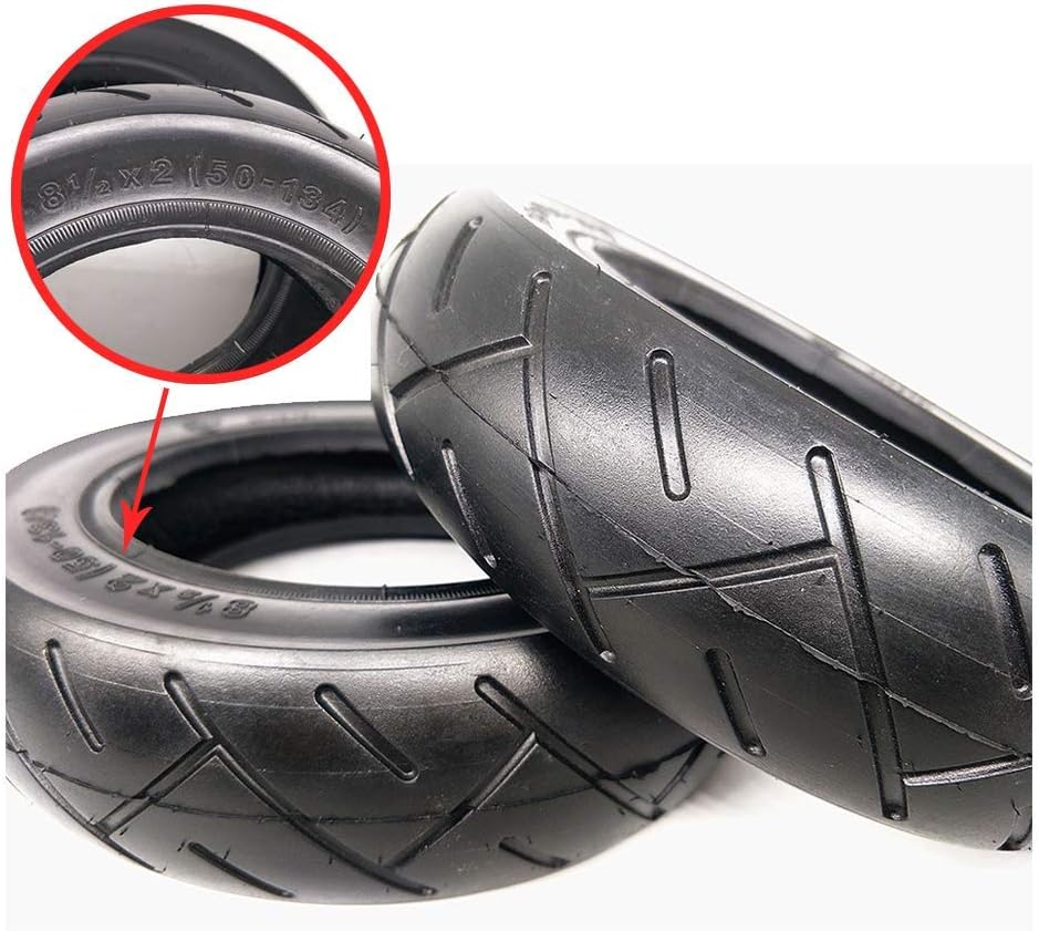 Electric Scooter Tires, 8 1-2x2 Inner and Outer Tires, 8.5 Inch 50-134 Baby Stroller Inflatable Tires, Low Resistance Non-Slip Wear-Resistant Tires (B) ()