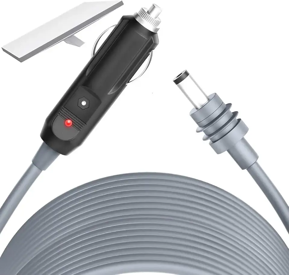 Cabo De Carregamento 12v/24v Para Starlink Mini Cinzeiro 3m Para Ligar No Carro/Van/Caminhão Cor Cinza-escuro