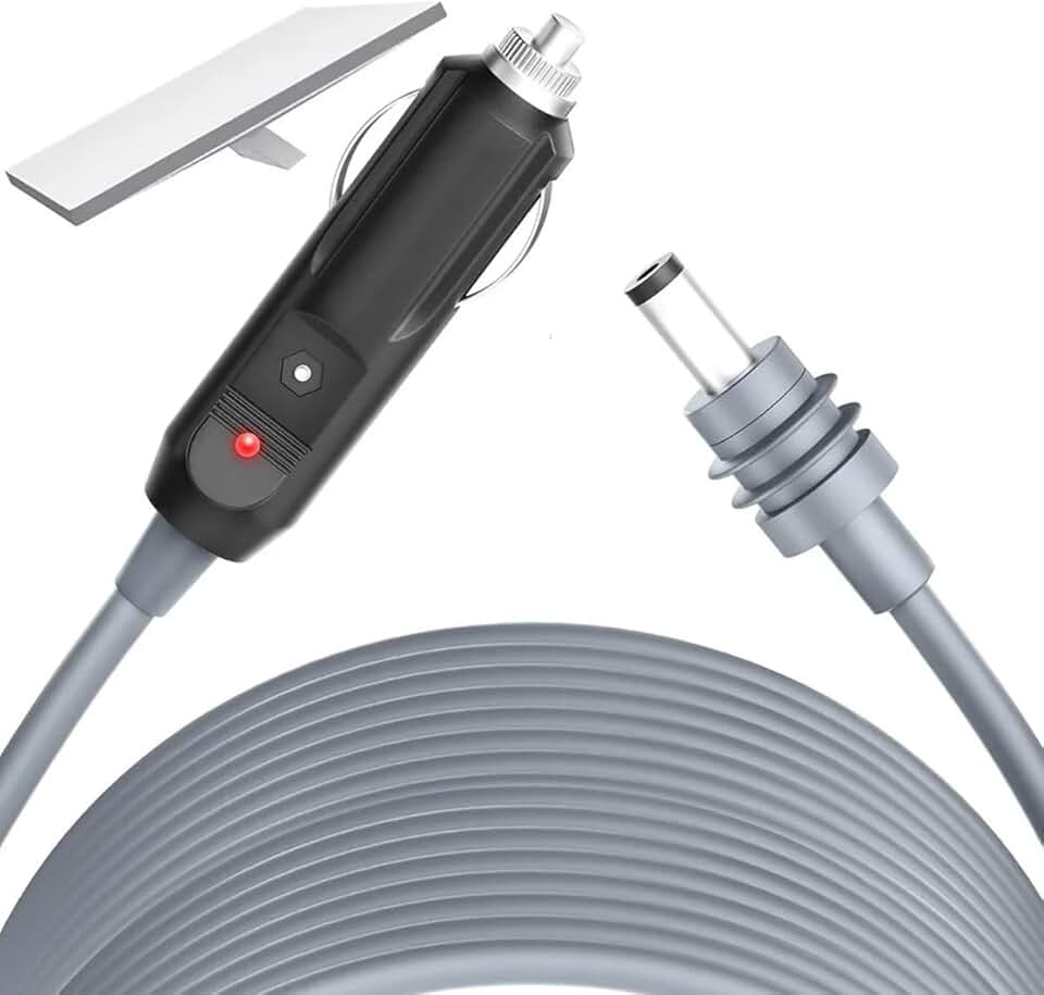 Cabo De Carregamento 12v/24v Para Starlink Mini Cinzeiro 3m Para Ligar No Carro/Van/Caminhão Cor Cinza-escuro
