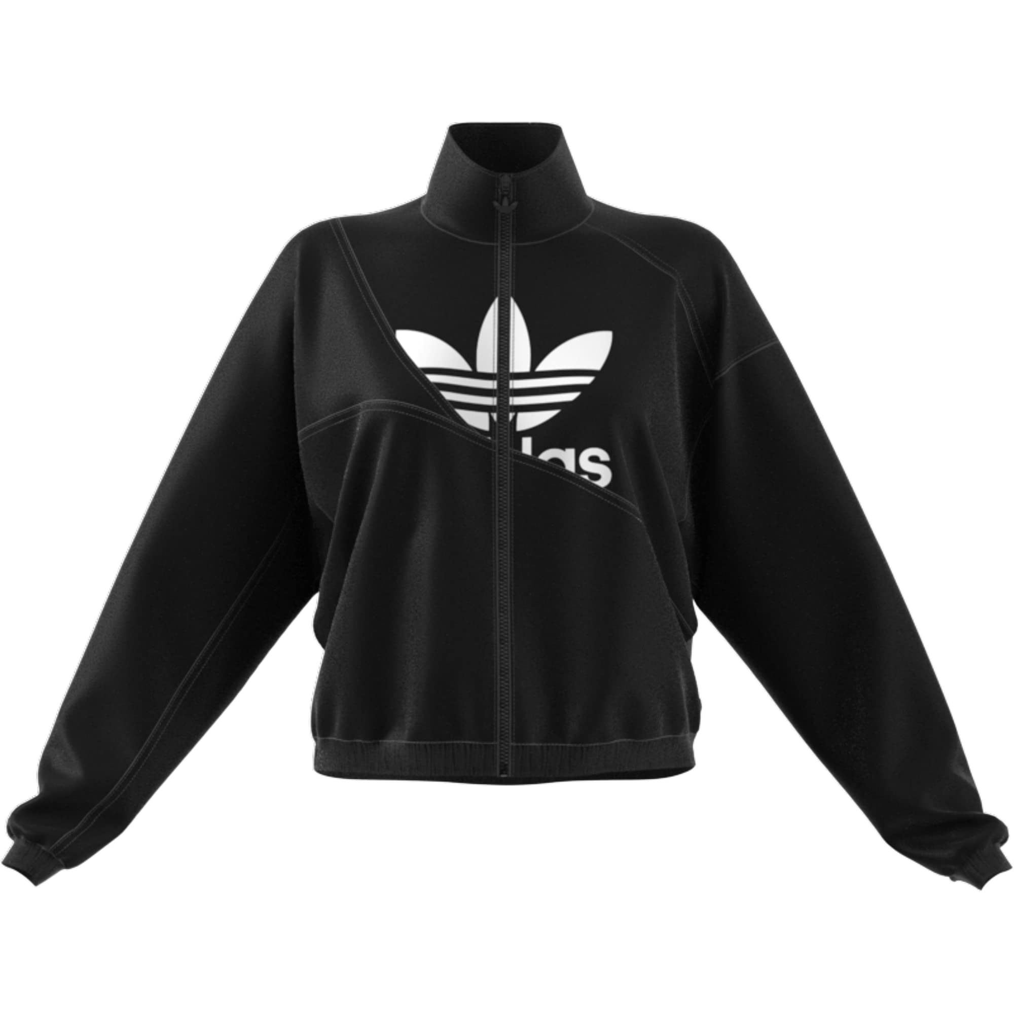 adidas Damen Track Top Sweatshirt, Schwarz, 38 EU