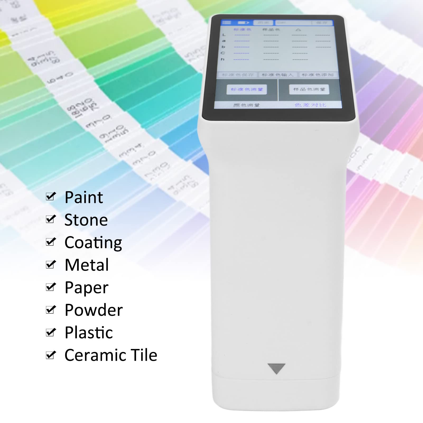 Fyearfly LS173 Digital-Colorimeter 3,5-Zoll-Touchscreen Farbtester Farbdifferenz-Analysator