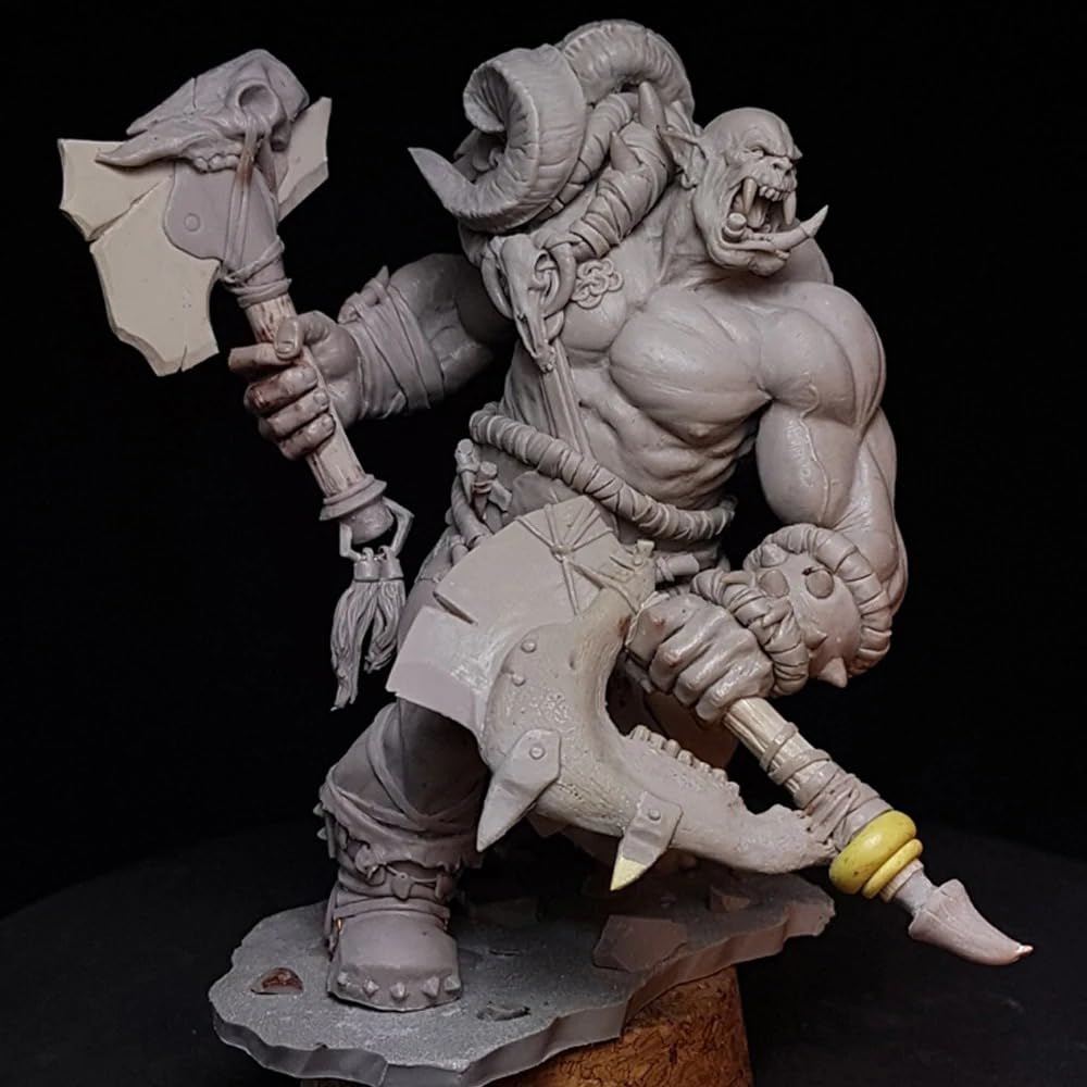 1/24 Orc warrior, Resin Model figure, Fantasy theme, Unassembled and unpainted kit