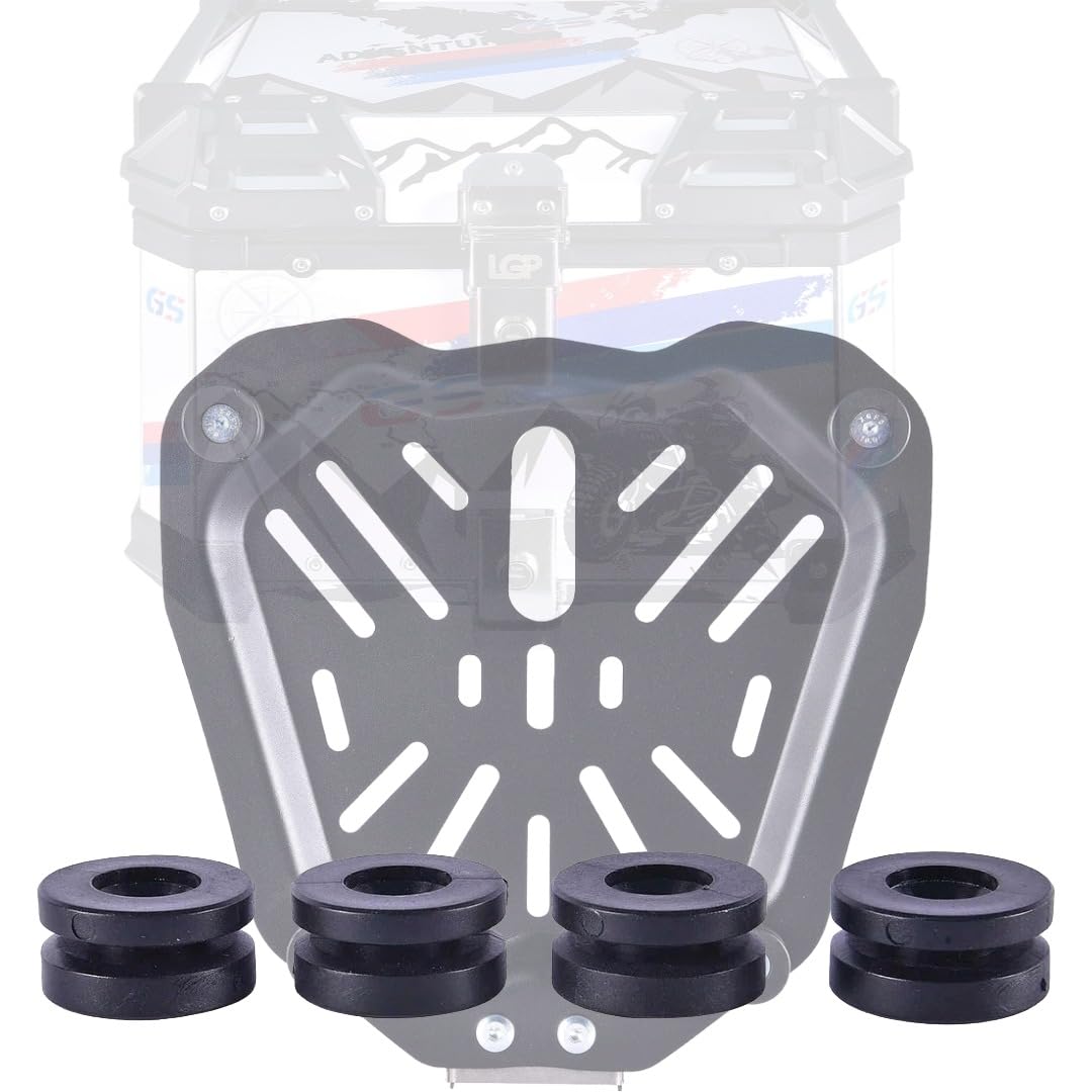 0TO6 High Strength Top Box Bush Rubber Mount Set (Pack of 4) – Anti Vibration & Noise Reduction Rubber Bushes for Motorcycle Top Box, Durable Shock Absorbing Mounts – Black