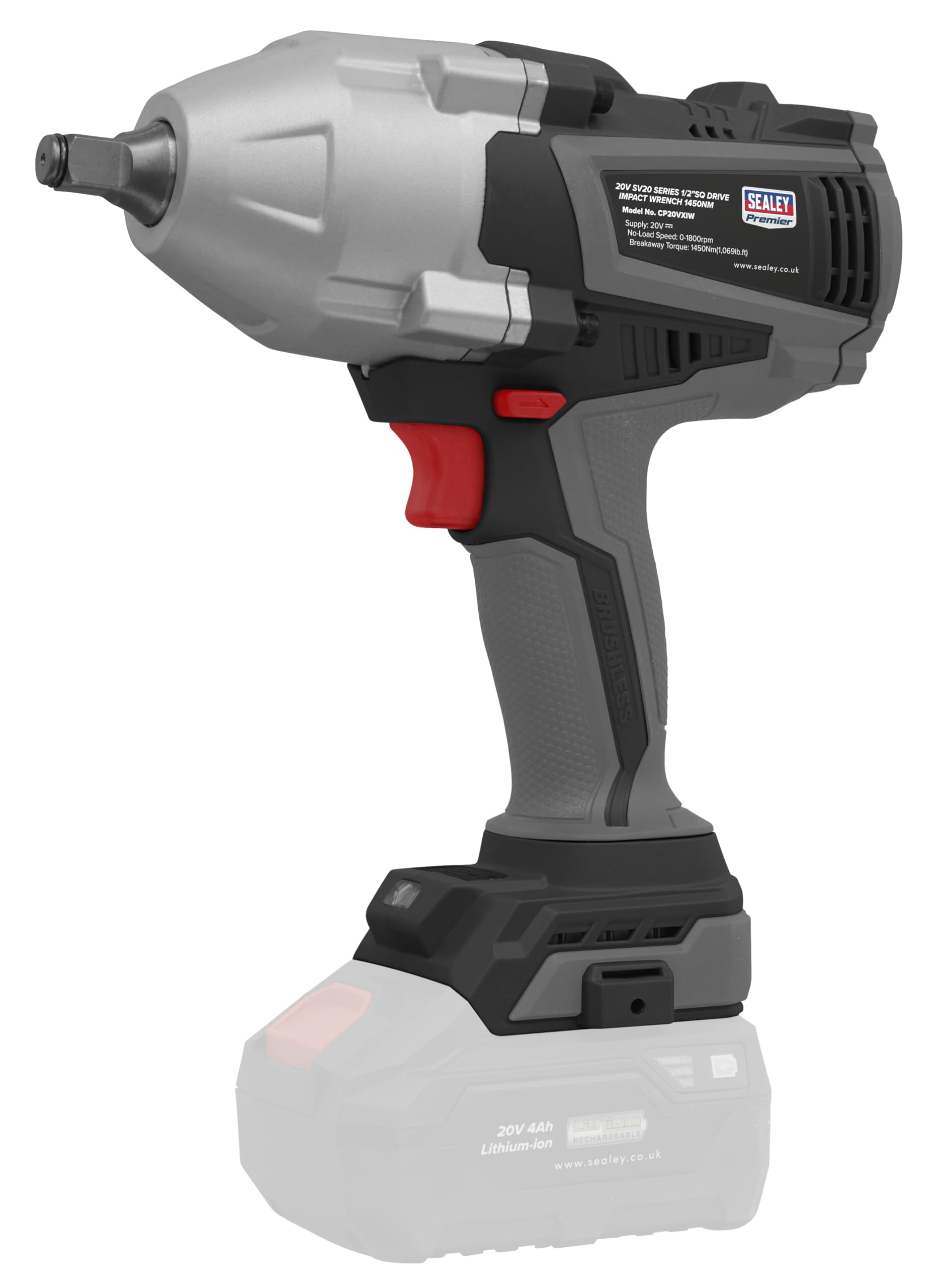 B&Q -  Premier Brushless Impact Wrench 20V Sv20 Series 1/2" Drive Body Only Cp20Vxiw