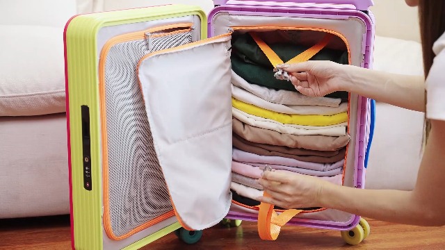 Amazon.com | Multi-color Dopamine Wide Handle Carry on Zipperless