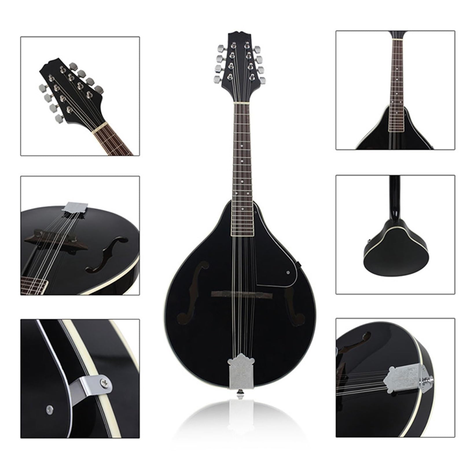 Mandoline Instrument 8-saitiges Mandoline-Instrument Anfänger-Mandoline Professioneller Leistungstyp Einschließlich Instrumentenzubehör