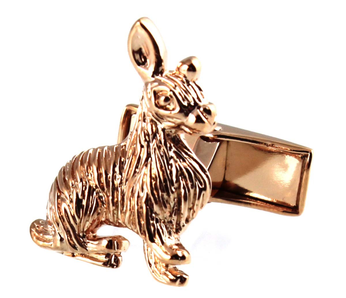 Sunnylink Cufflinks Rose Gold Rabbit Cuff Links
