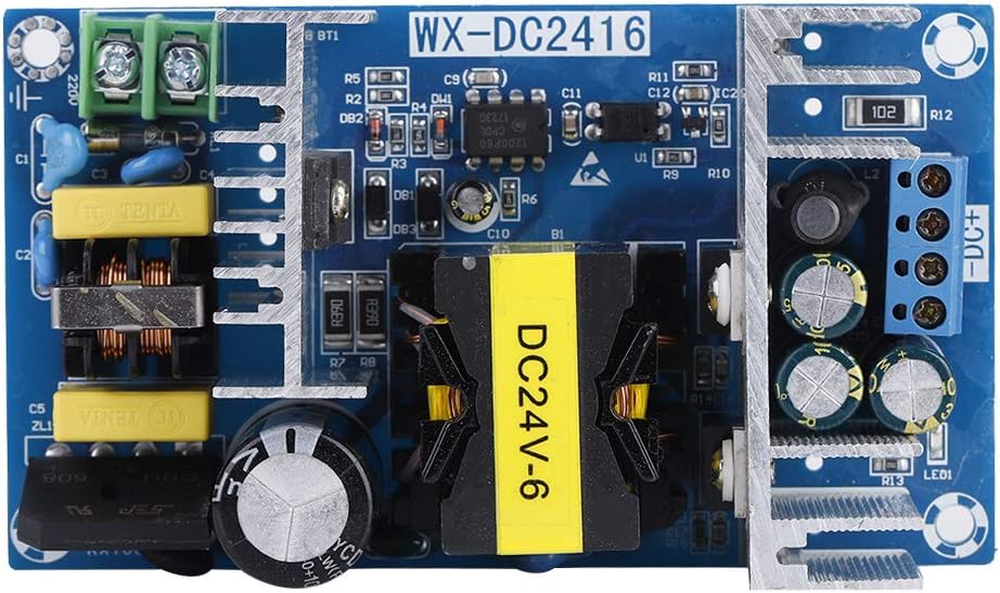 ASHATA Módulo Fuente de Alimentación Conmutada, DC 24V 6A 150W Módulo de Alimentación, Tablero de Alimentación de Conmutación con Diseño Exclusivo PCB de Doble Cara para Sistema de Control Industrial