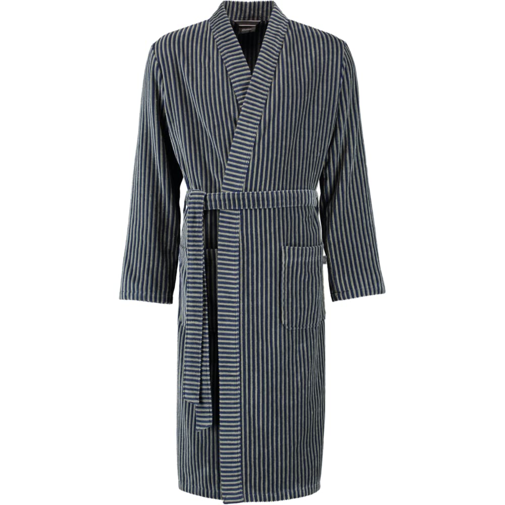 Cawö Herren-Kimono Extraleicht 4854 Farbe blau-field Größe 58 Morgenmantel Männer-Bademantel