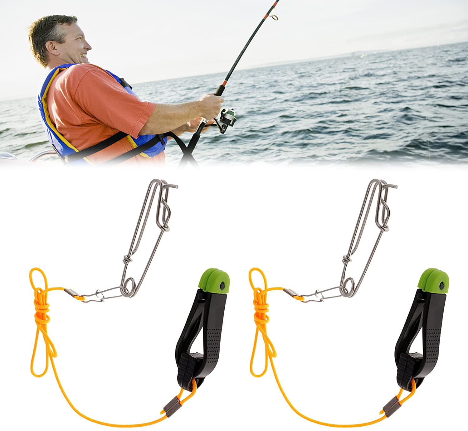 Buy Broadsheet 2 Pcs Downrigger Release Clip, 17in Power Grip Plus Line