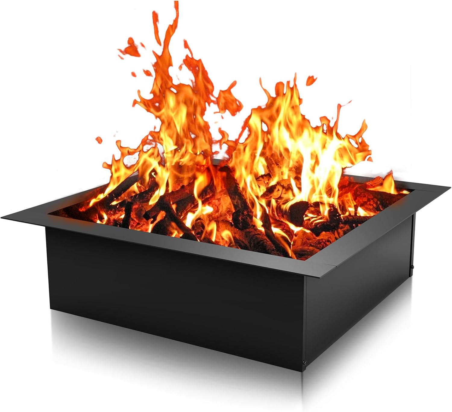 36’ X 42’ Square Fire Pit Ring, Portable Outdoors DIY Square Fire Pit Ring, Easy Installation Ideal for Camping, Backyard