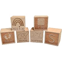 Personalized Baby Birth Announcement Block,Custom Baby Name Blocks,Solid Wood Hello World Newborn Sign,Nursery Decor