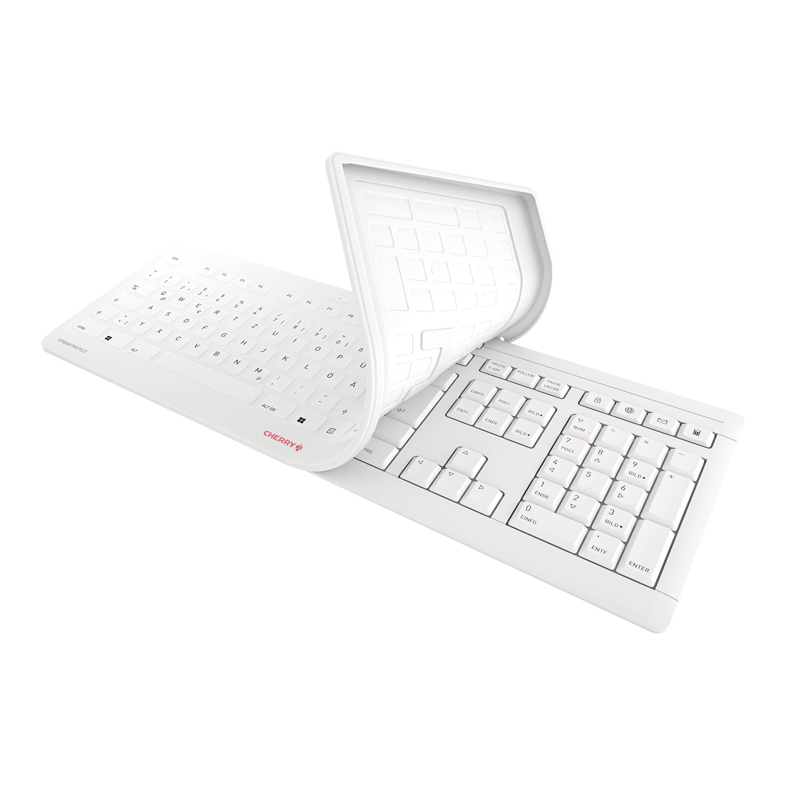 HOMSFOU Tastaturabdeckung 2 Stück - Silikon Schutzfolie Für Desktop Tastatur | Staubdicht Und Wasserabweisend