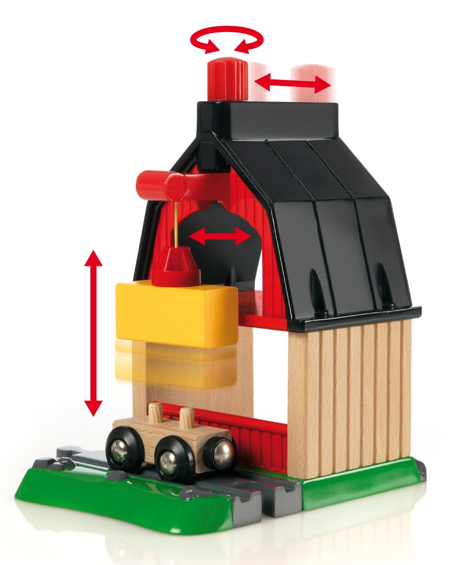 BRIO World 33719 Bahn Bauernhof Set - Holzeisenbahn mit Bauernhof, Tieren und Holzschienen - Kleinkinderspielzeug empfohlen ab 3 Jahren