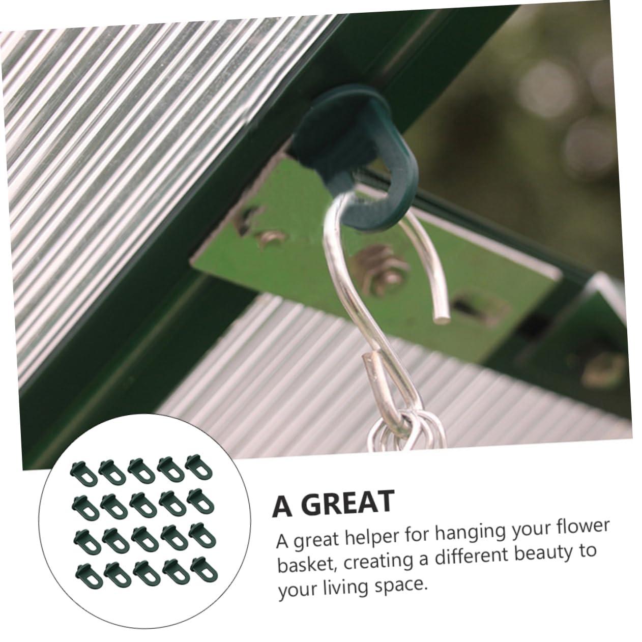 VANZACK 3 Ensembles Crochet pour Pot De Fleurs Suspendu Crochets pour Le Jardin Crochet De Suspension pour Pot De Fleurs Crochets Suspendus pour Pots De Fleurs Plastique Vert 20 Pièces * 3