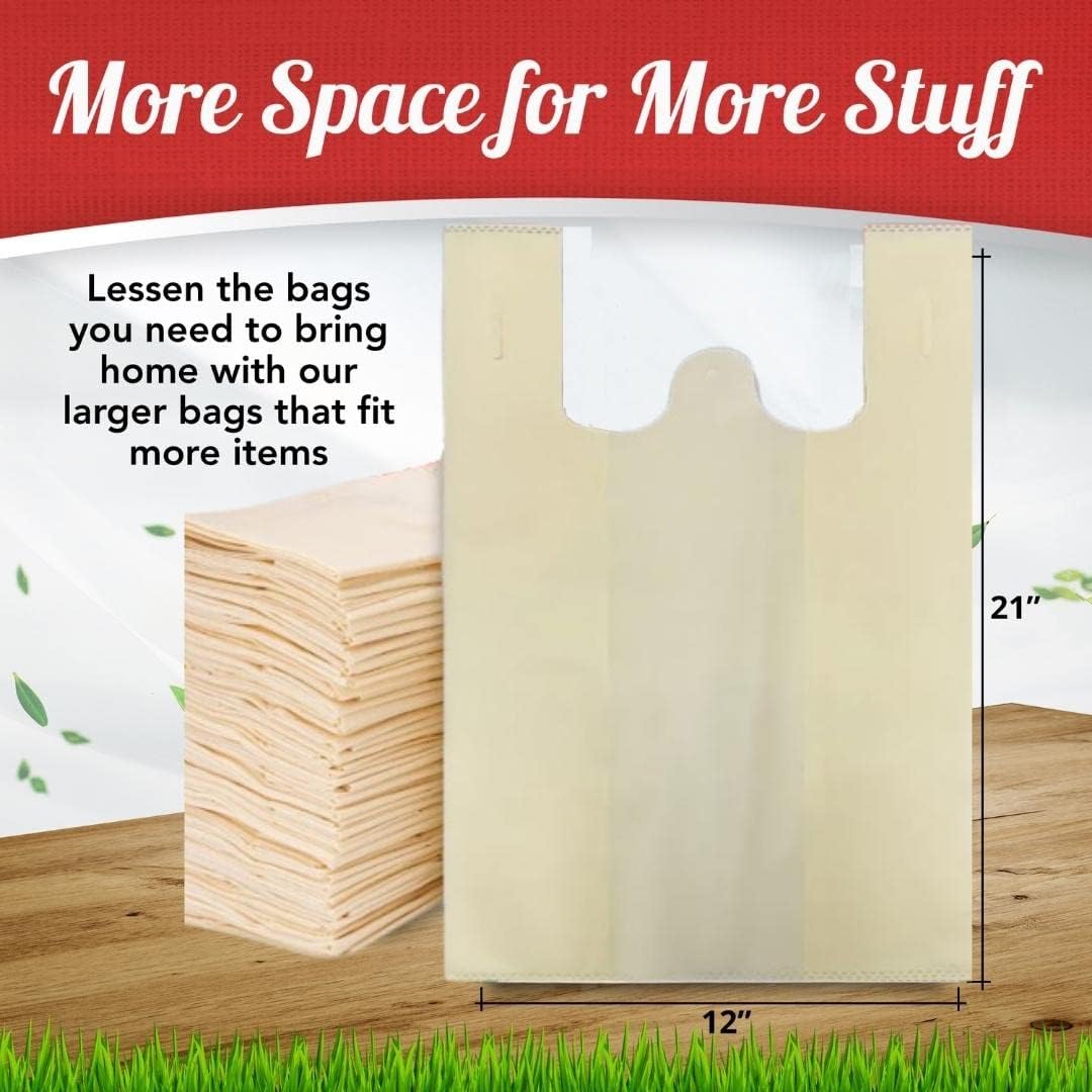 Simply Cool 50 pack Cream and 50 pack White T-Shirt Bags